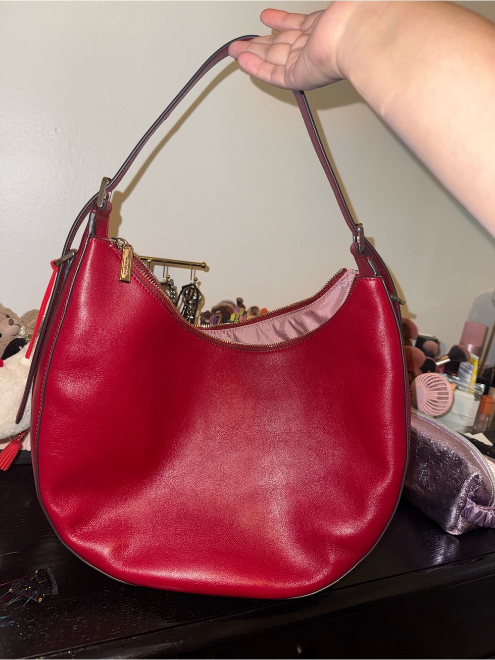 Kate Spade Nova Smooth Leather Large Crescent Shoulder Bag - Picture 2 of 4